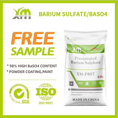 Top Wettability Precipitated Barium Sulphate Whiteness 98% Barium Sulfate